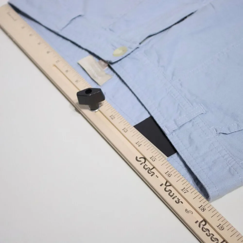 NWT Banana Republic Martin Fit Cargo Capri Pants Light Blue Linen Blend Women 12